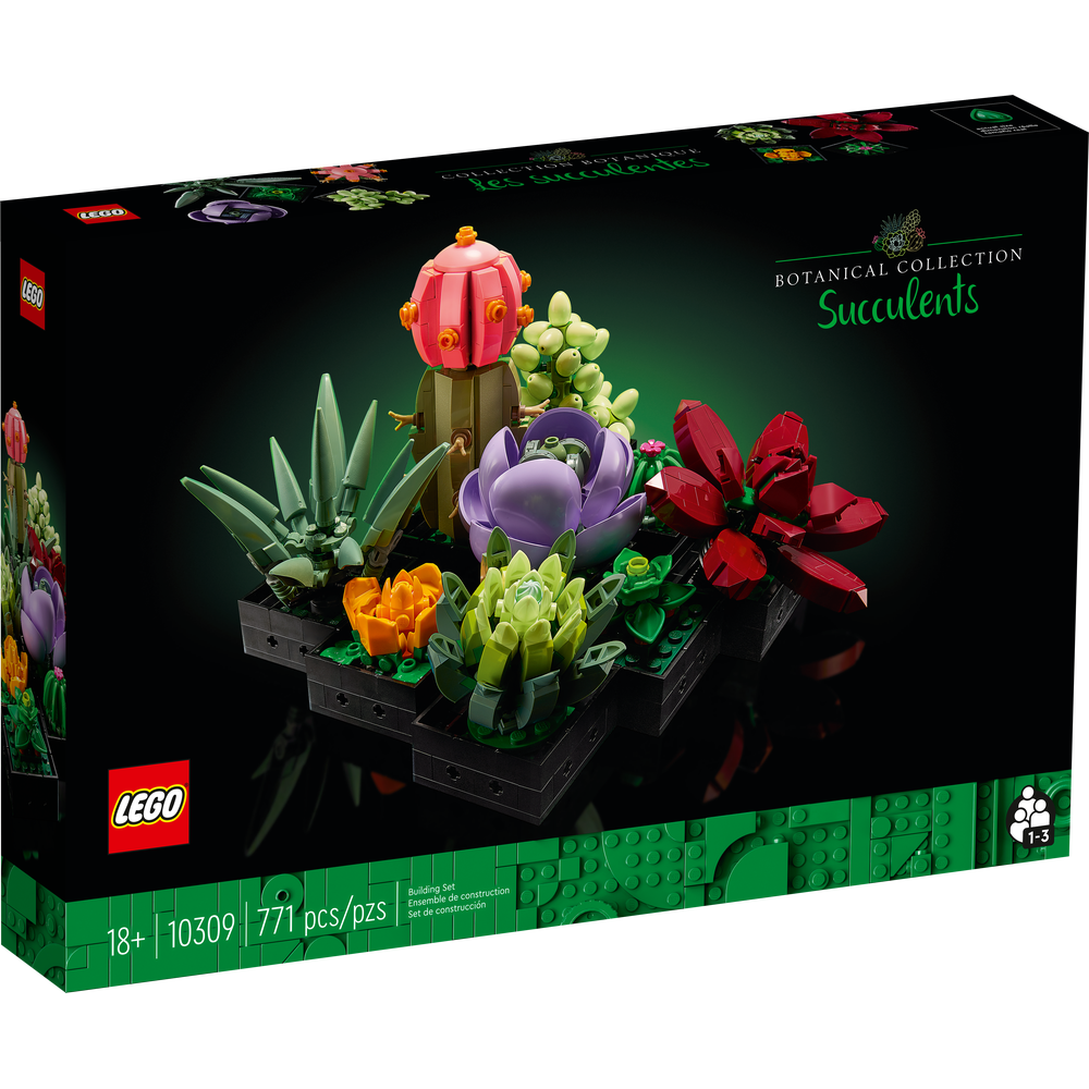 LEGO 10309 Icons Suculentas, Maqueta de Plantas Artificiales para