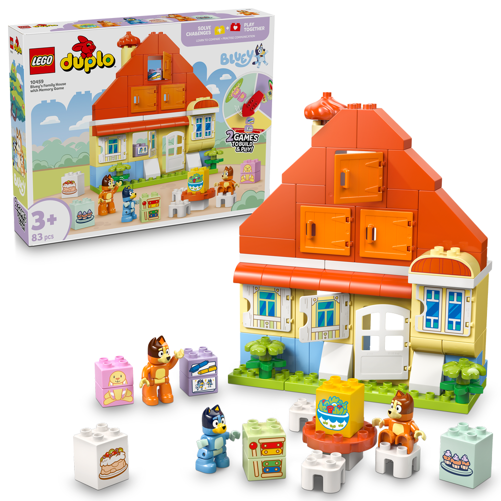Casa Familiar de Bluey con Juego de Memoria