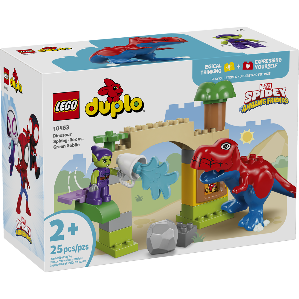 Dinosaurio Spidey-Rex vs. Duende Verde