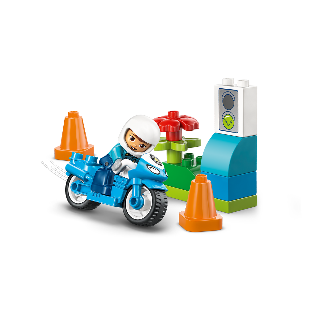 Moto de Policía Azul