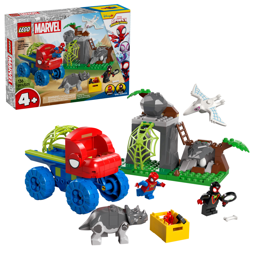 Todoterreno Dinosaurio y Equipo Spidey al Rescate