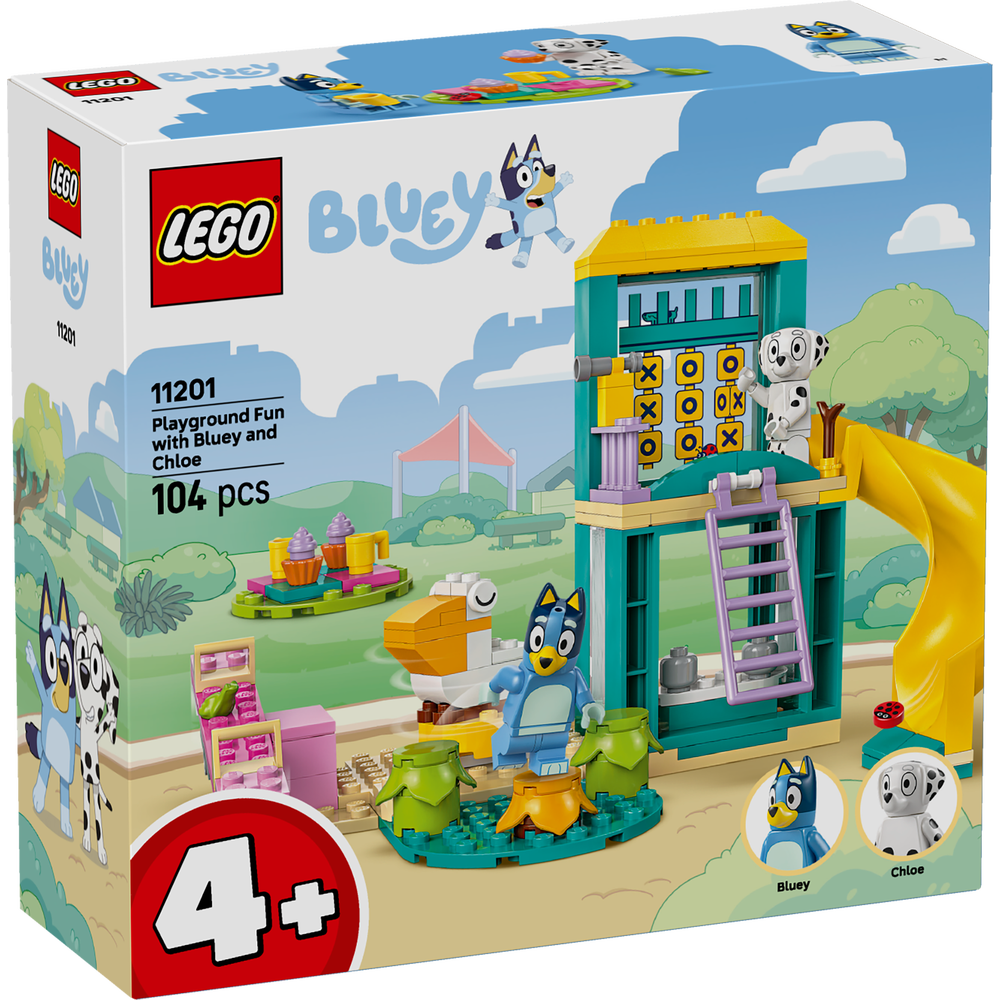 Diversión en el Parque de Juegos con Bluey y Chloe