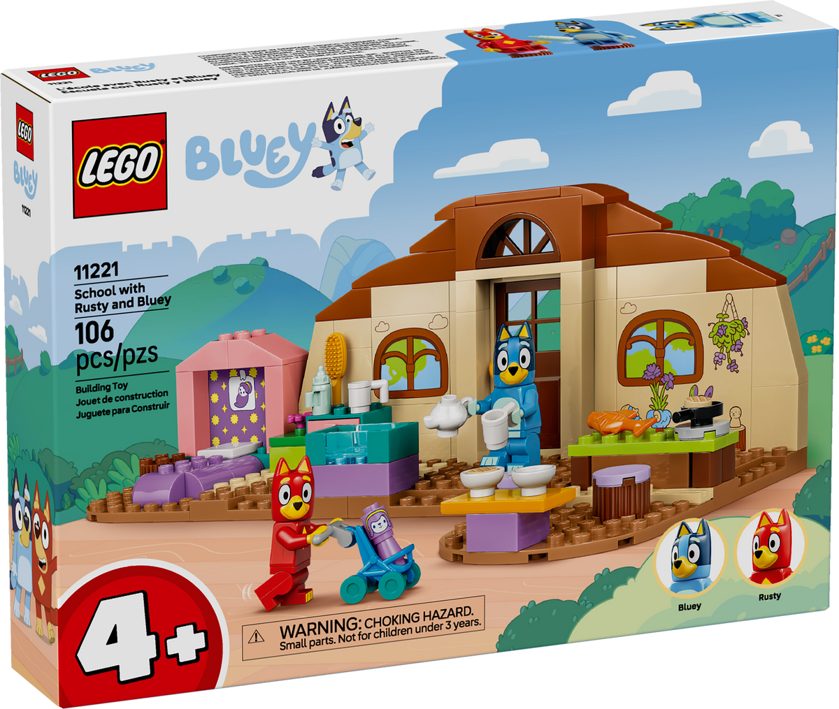 Escuela con Rusty y Bluey