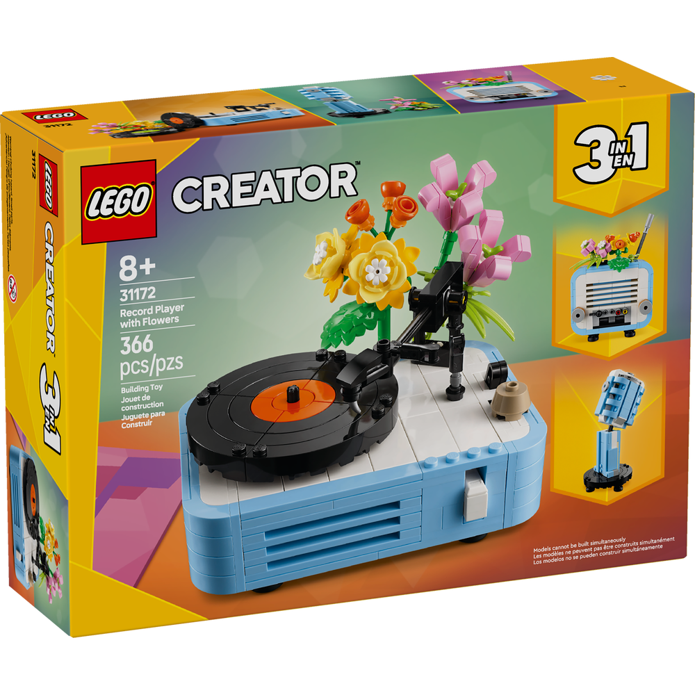 Tocadiscos con Flores