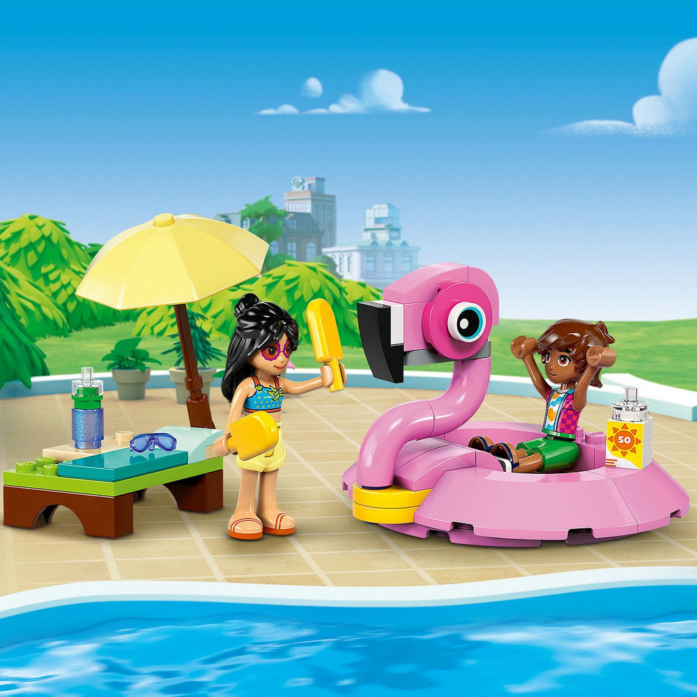 Fiesta en la Piscina con Flamenco y Unicornio
