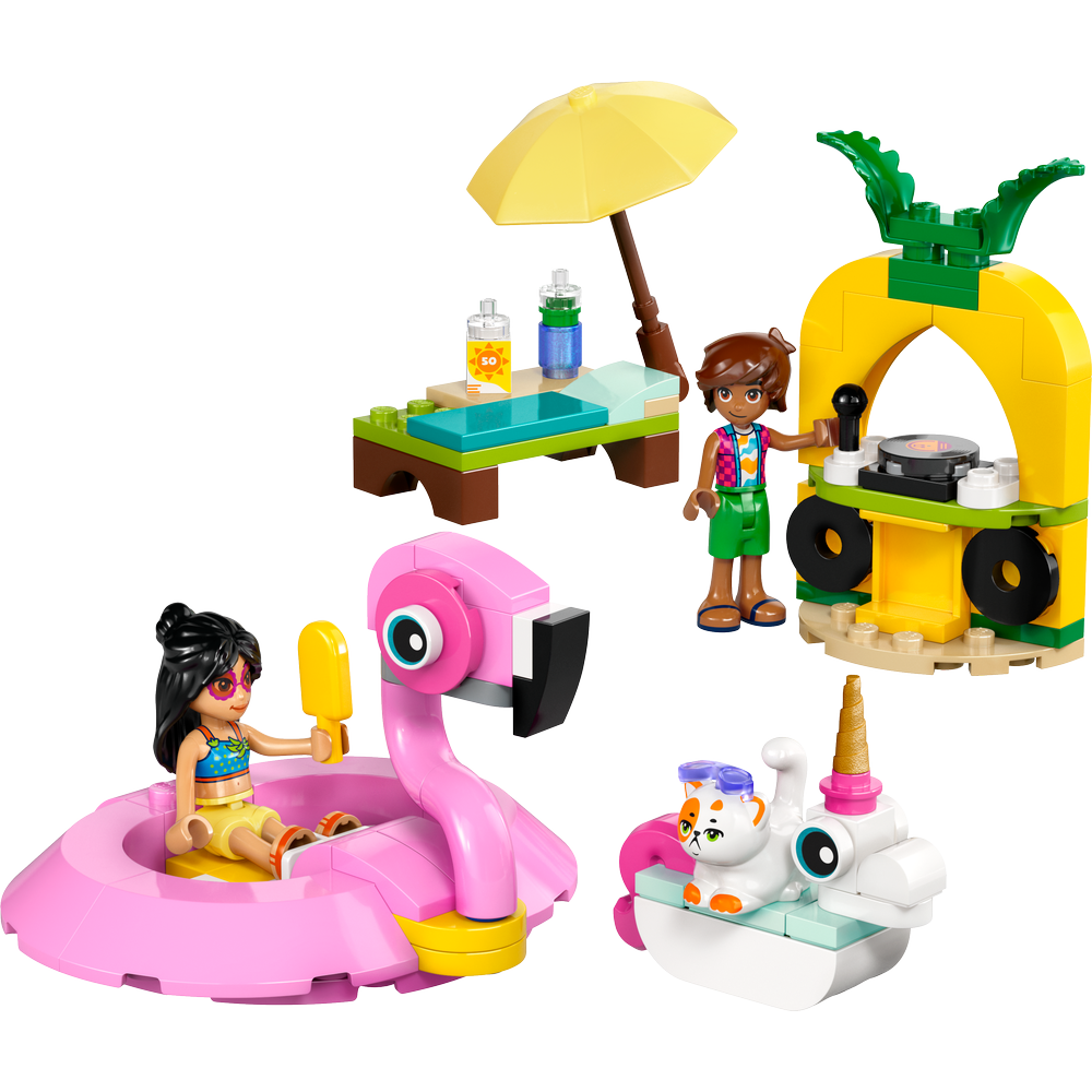 Fiesta en la Piscina con Flamenco y Unicornio
