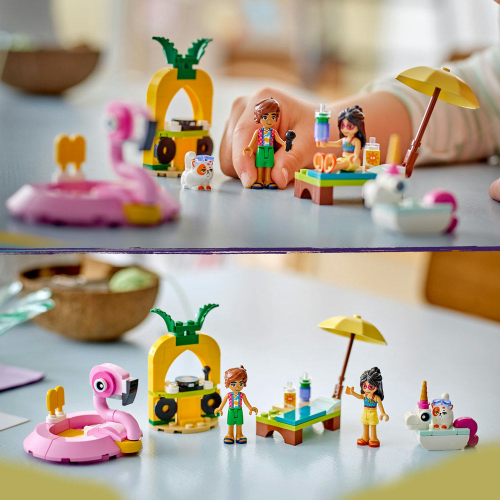 Fiesta en la Piscina con Flamenco y Unicornio