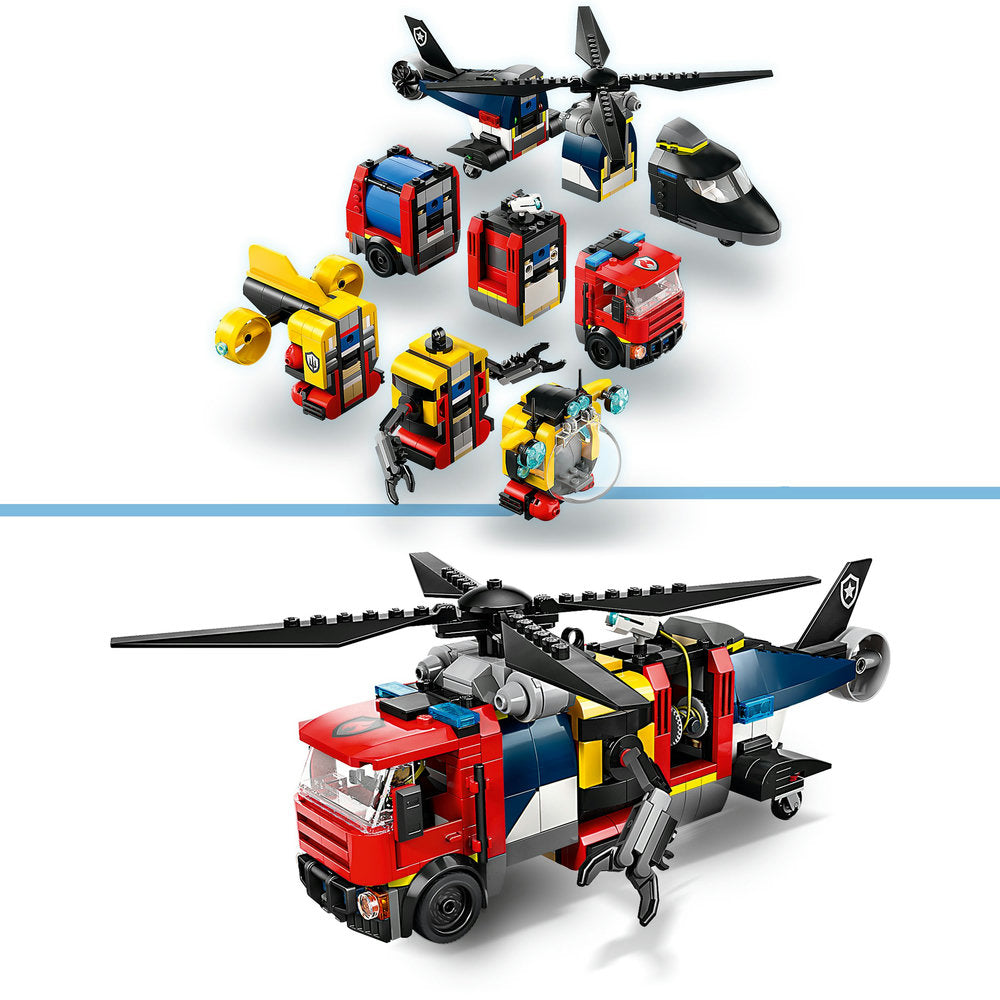 Remix: Helicóptero, Camión de Bomberos y Submarino