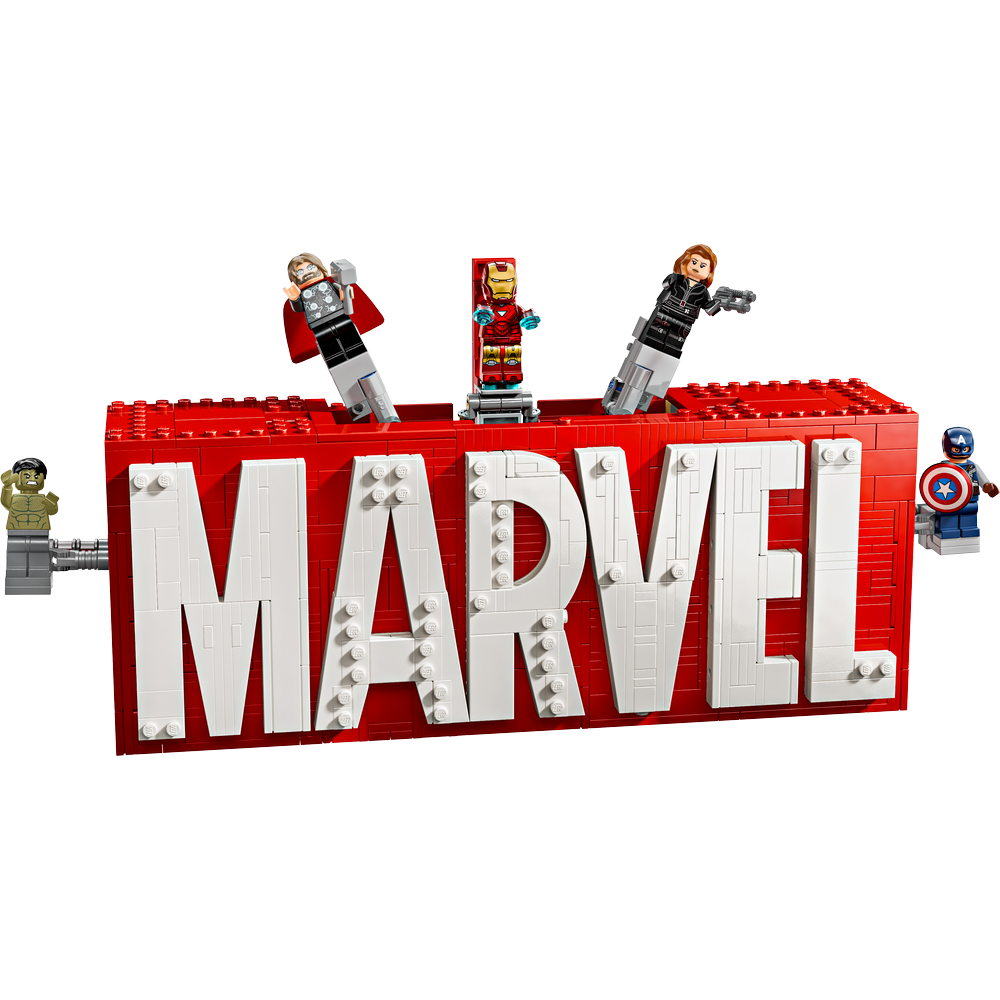 Logotipo MARVEL y Minifiguras