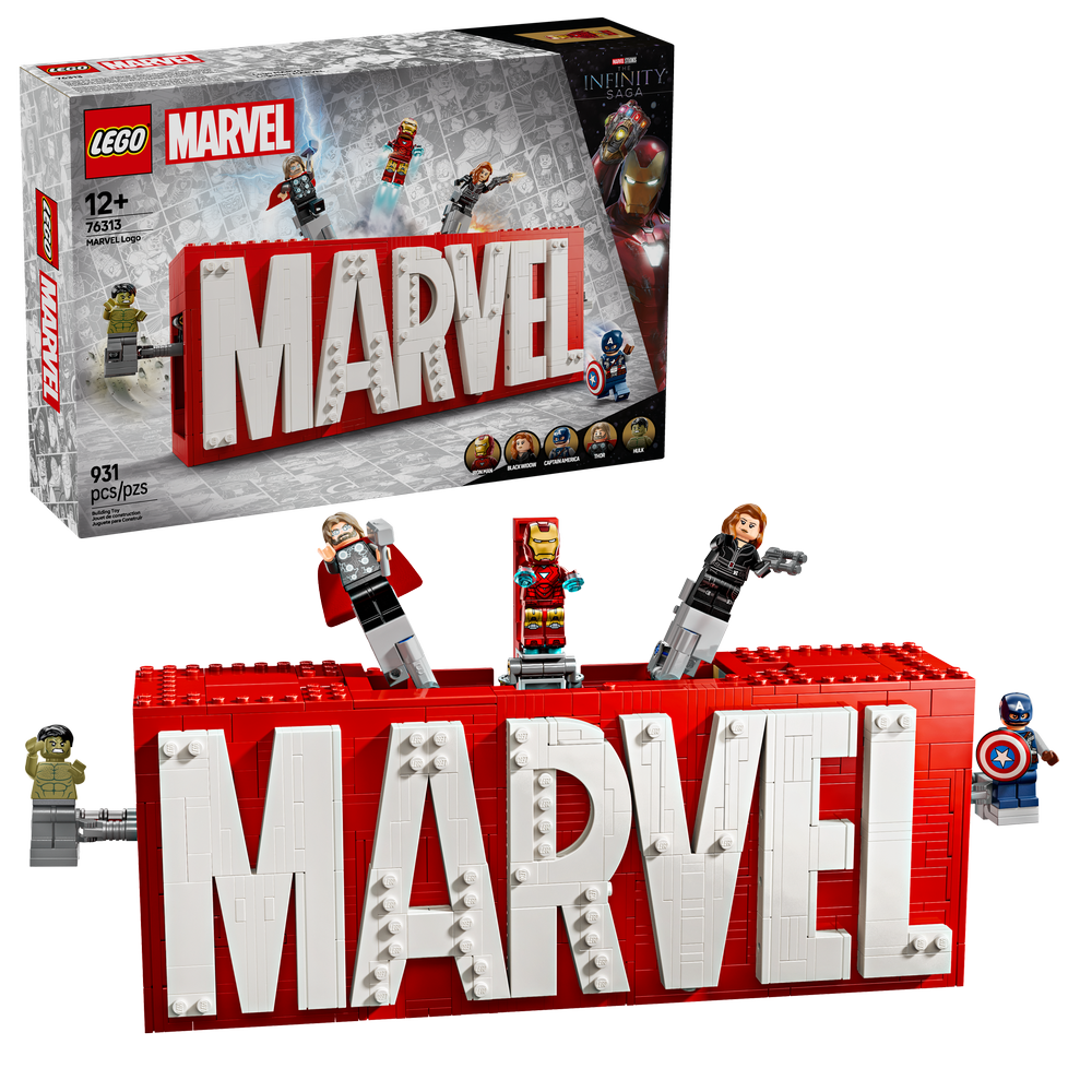 Logotipo MARVEL y Minifiguras