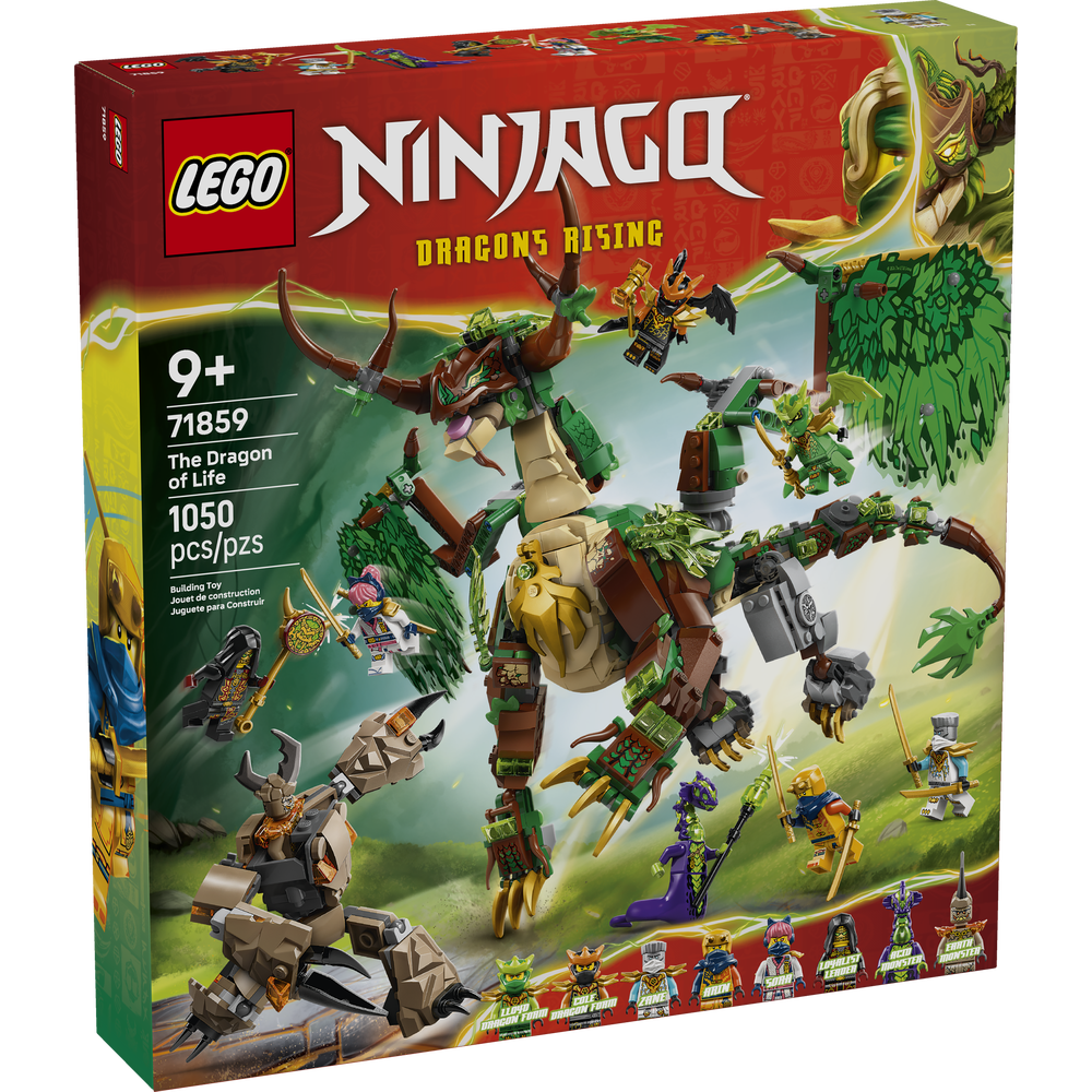 Dragón LEGO® NINJAGO articulado con alas desplegables y minifiguras ninja