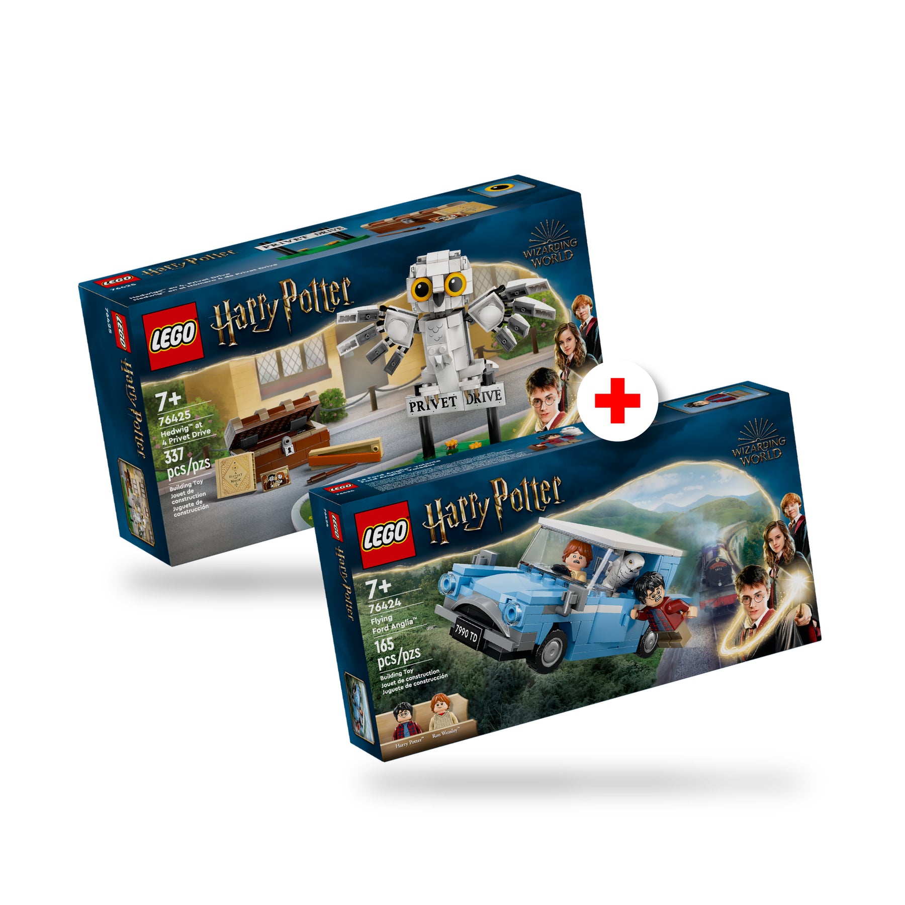 Combo Harry Potter: Hedwig™ en el Número 4 de Privet Drive (76425) y Ford Anglia™ Volador (76424)