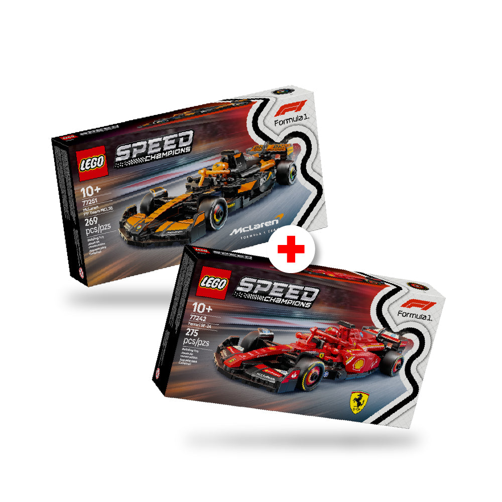 Combo Rivalidad Legendaria F1 : Auto de Carreras Ferrari SF-24 F1® (77242) y Auto de Carreras McLaren F1® Team MCL38 (77251)