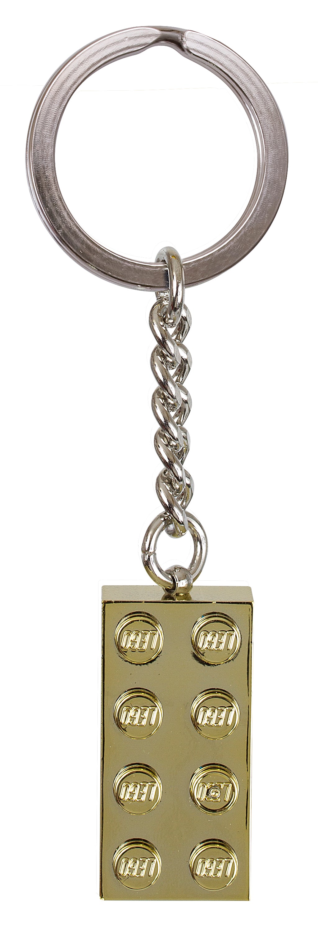 Llavero con ladrillo dorado