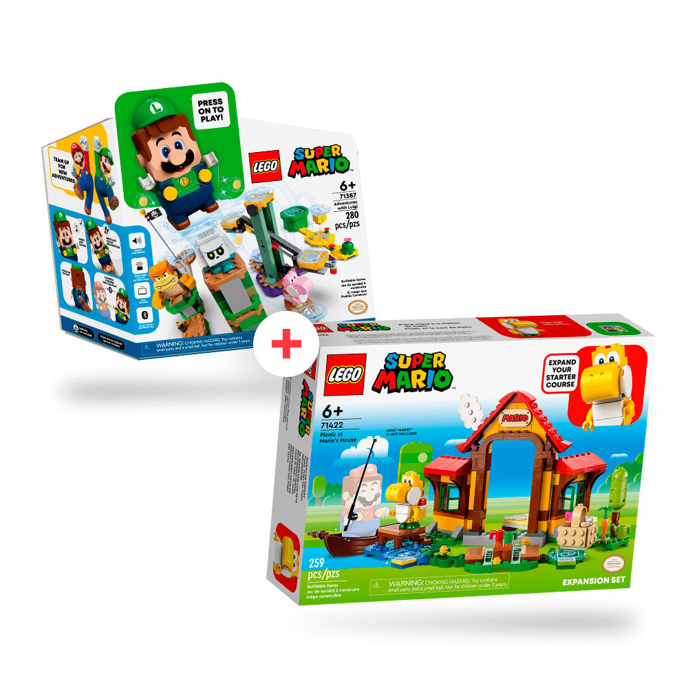 Combo Recorrido Inicial: Aventuras con Luigi y Set de Expansión: Pícnic en la casa de Mario (71387+71422)