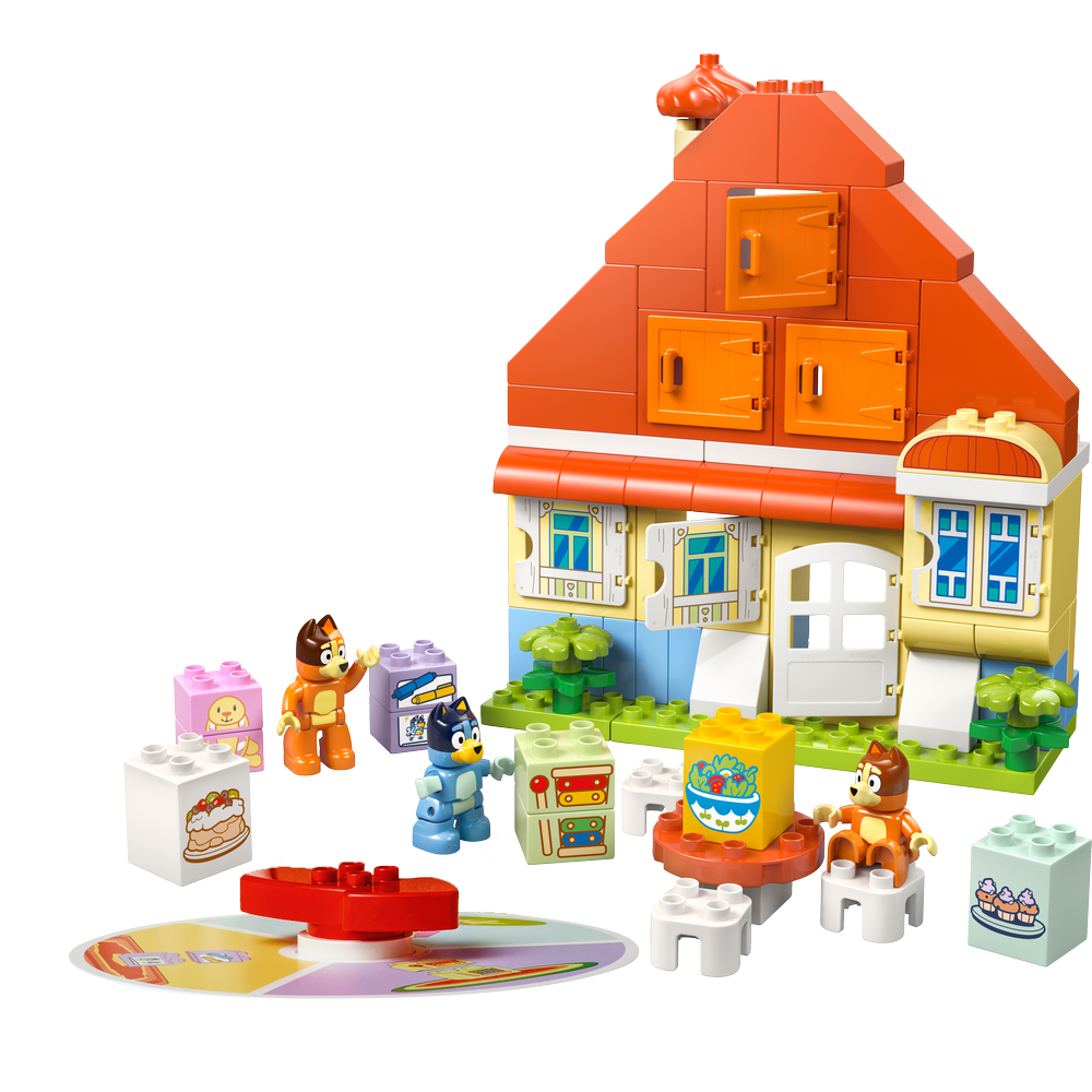 Casa Familiar de Bluey con Juego de Memoria