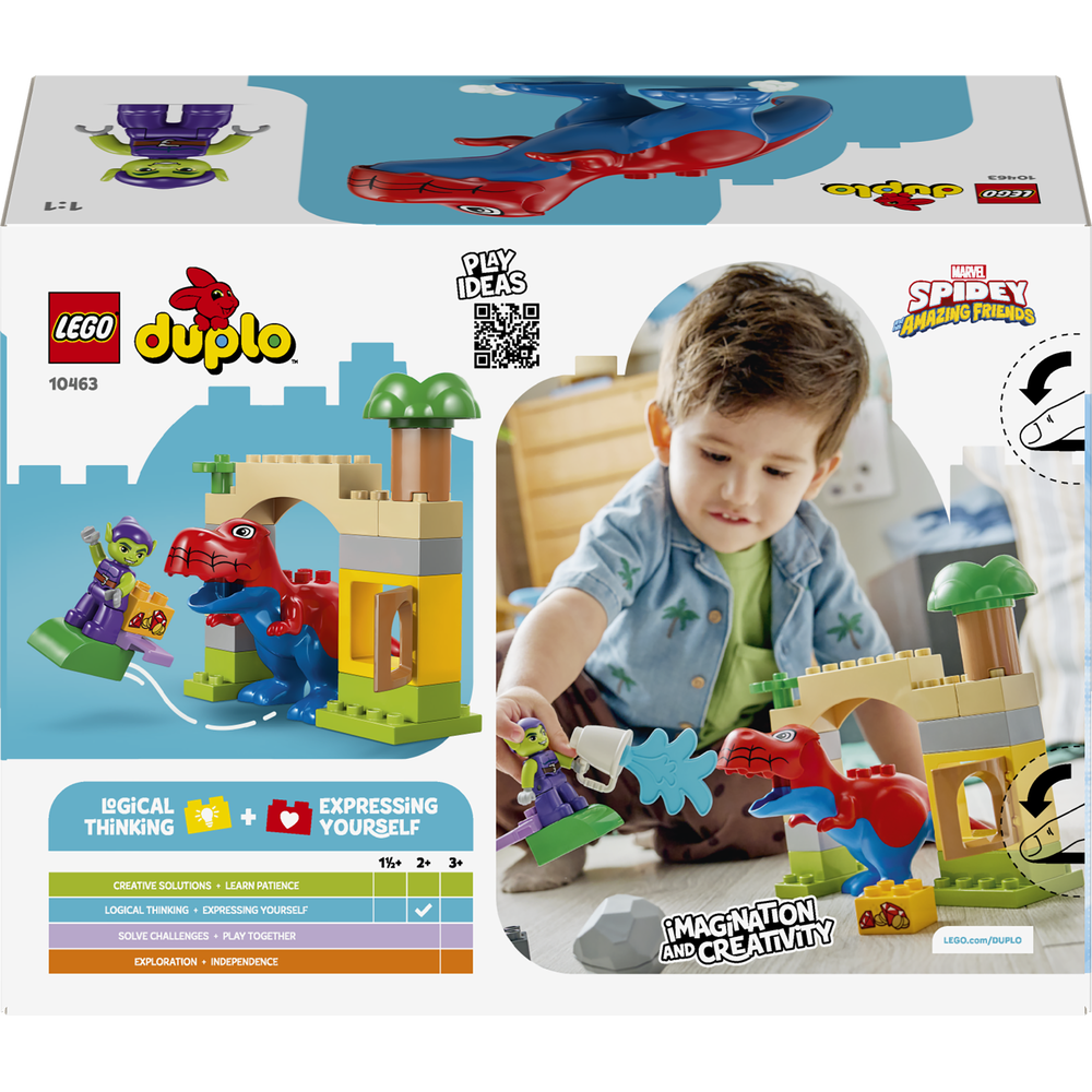 Dinosaurio Spidey-Rex vs. Duende Verde