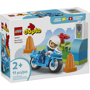 Moto de Policía Azul