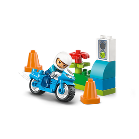 Moto de Policía Azul
