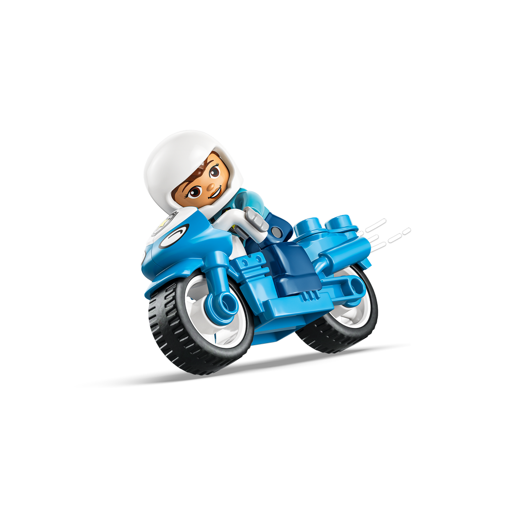 Moto de Policía Azul