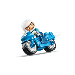 Moto de Policía Azul