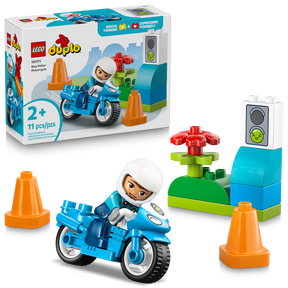 Moto de Policía Azul