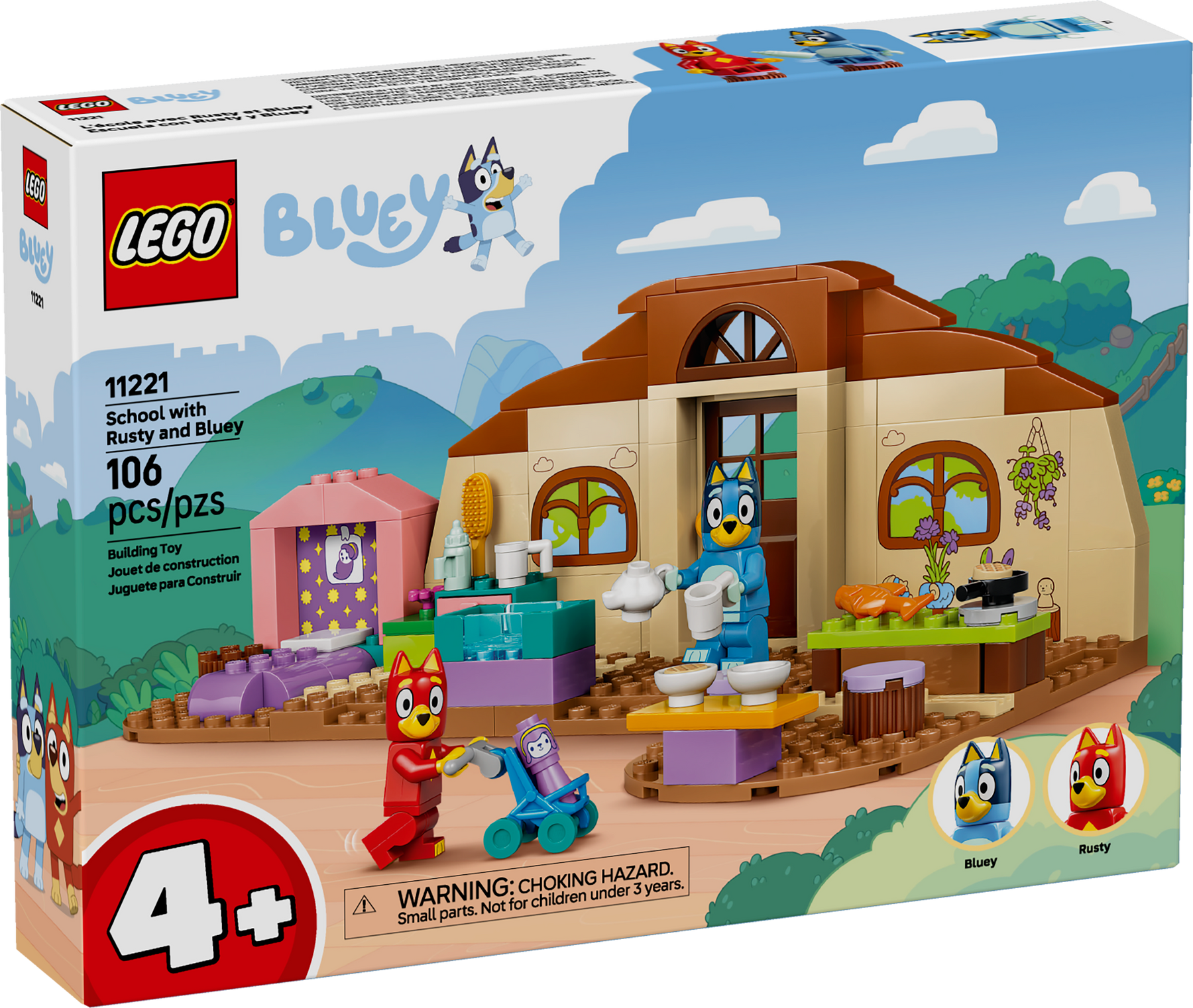 Escuela con Rusty y Bluey