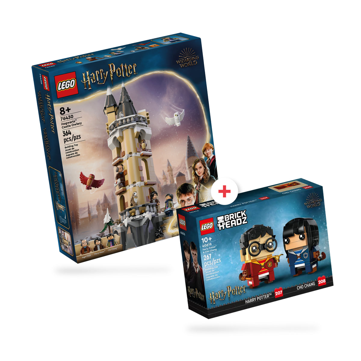 Combo Harry Potter: Lechucería del Castillo de Hogwarts™ (76430) y Harry Potter™ y Cho Chang (40616)