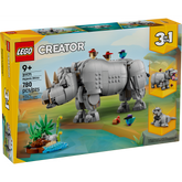 Fauna Salvaje: Poderoso Rinoceronte con Pájaros