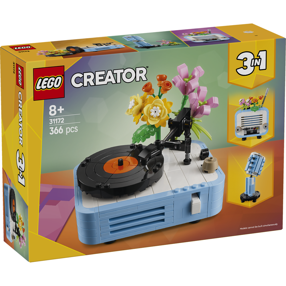 Tocadiscos con Flores