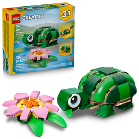 Tortuga con Flor de Nenúfar