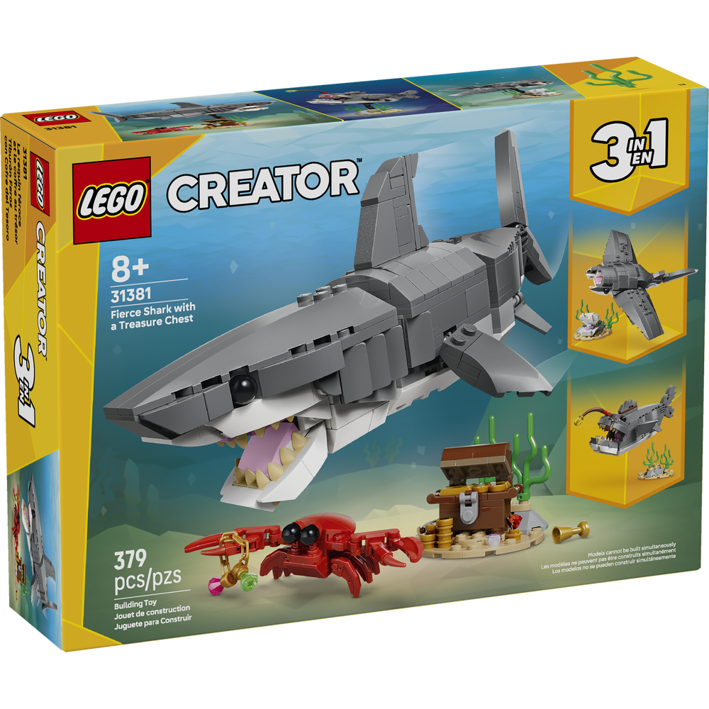 Feroz Tiburón con Cofre del Tesoro