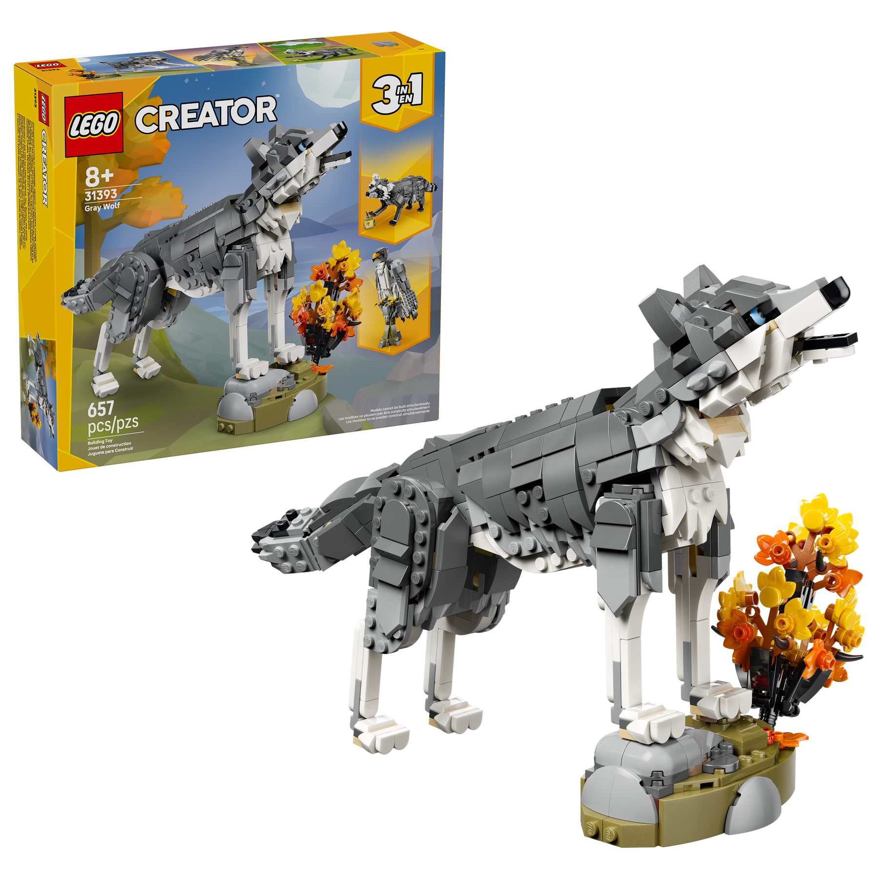 Animales del Bosque: Lobo Gris