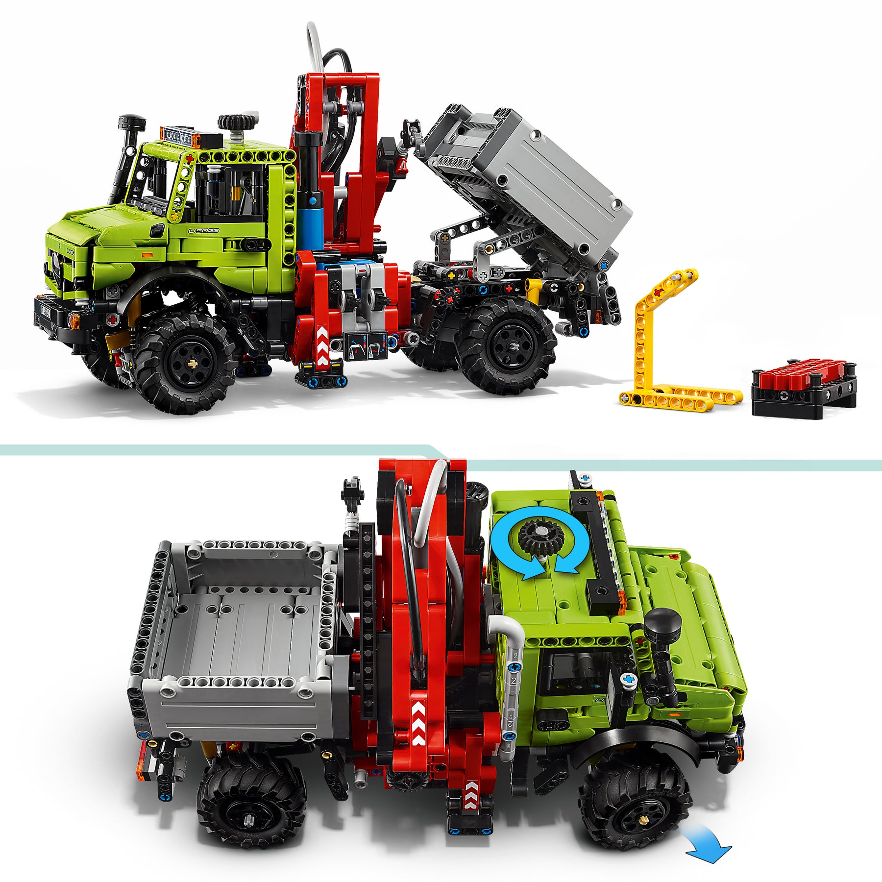 Mercedes-Benz Unimog U 5023 con Grúa