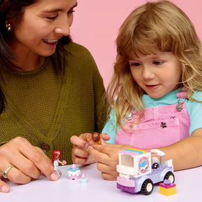 Coche-Unicornio de Reparto de Pasteles