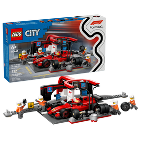 Parada en Boxes de F1® y Equipo de Mecánicos con Coche Ferrari