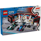 Garaje de F1® con Coches Mercedes-AMG y Alpine