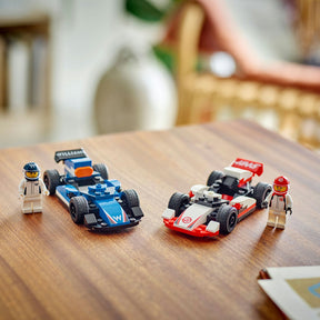 Combo City F1®: Camión de Exposición de F1® con Coche de Carreras Audi F1® (60493) y Coches de F1® Williams Racing y Haas F1® (60464)