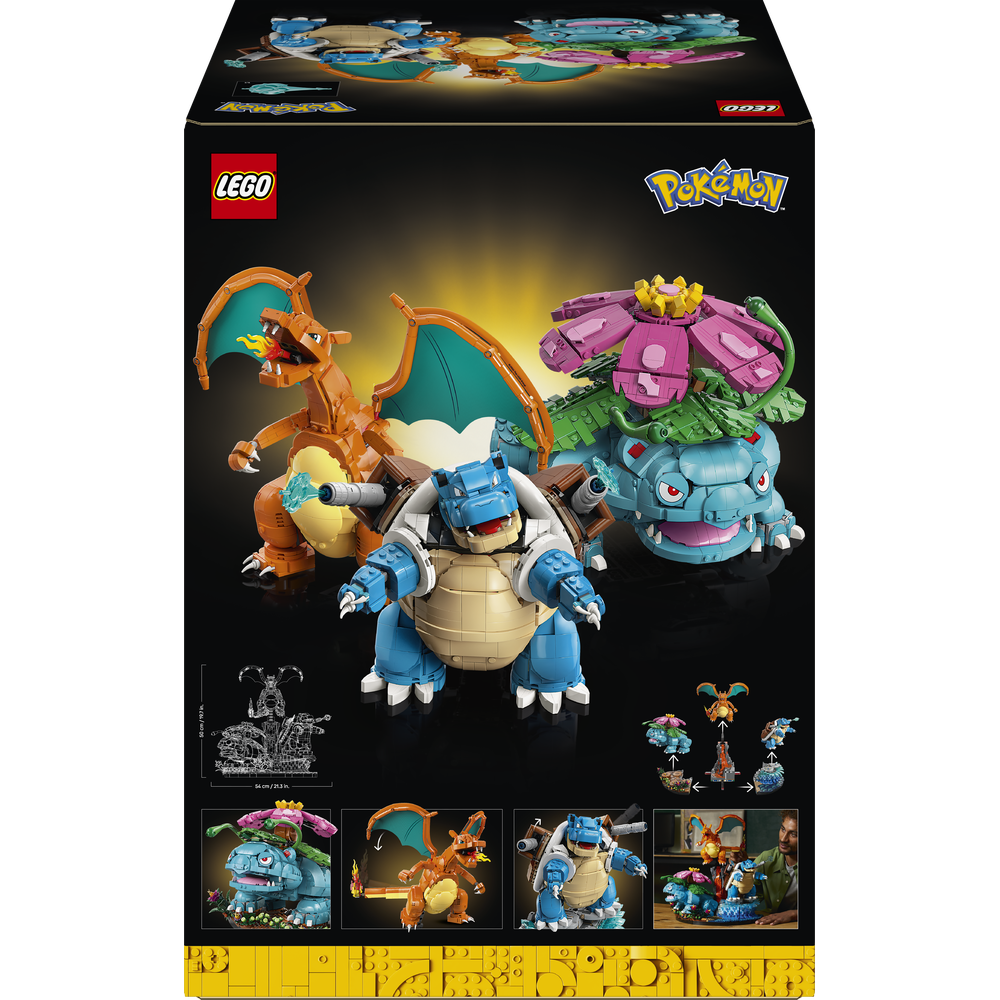 Venusaur, Charizard y Blastoise