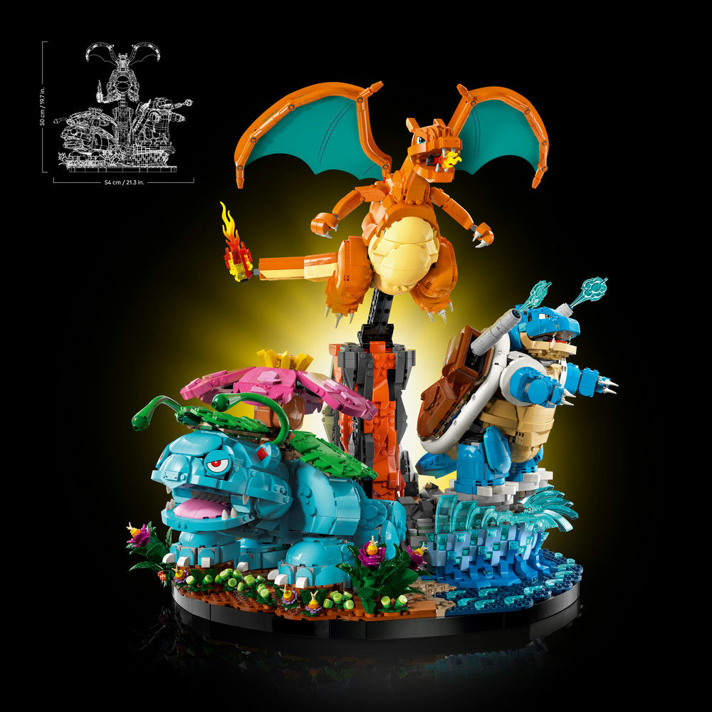 Venusaur, Charizard y Blastoise