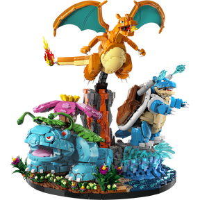 Venusaur, Charizard y Blastoise