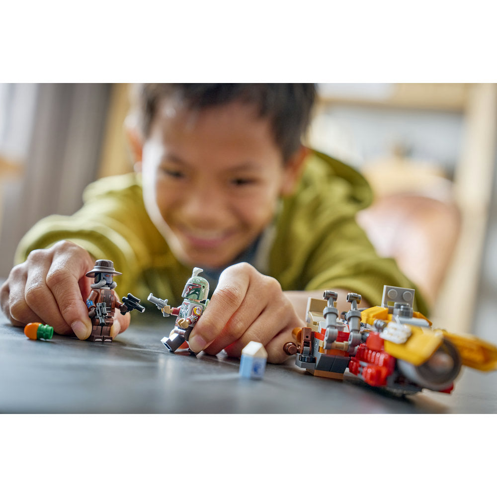 Combo Star Wars: Speeder de Cobb Vanth (75437) y Hogar de Grogu (75443)