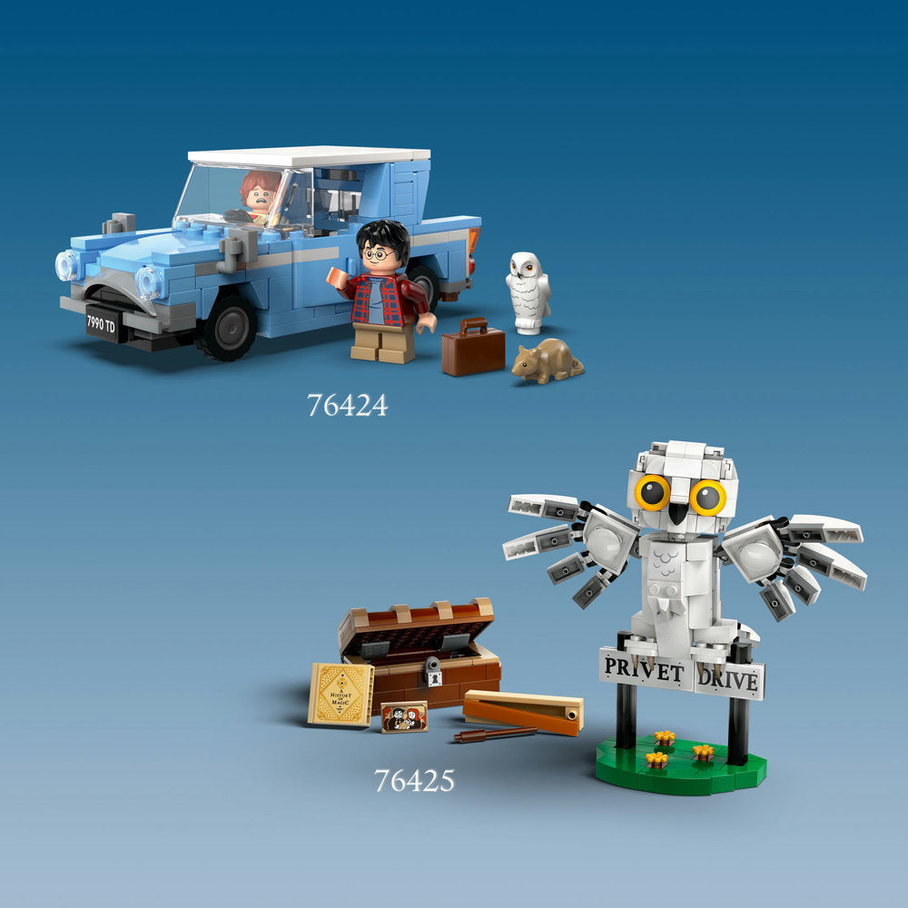 Combo Harry Potter: Hedwig™ en el Número 4 de Privet Drive (76425) y Ford Anglia™ Volador (76424)