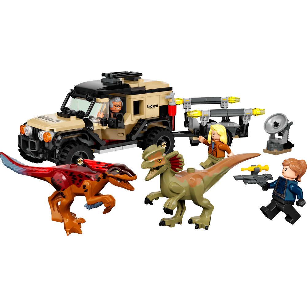 Transporte del Pyrorraptor y el Dilofosaurio