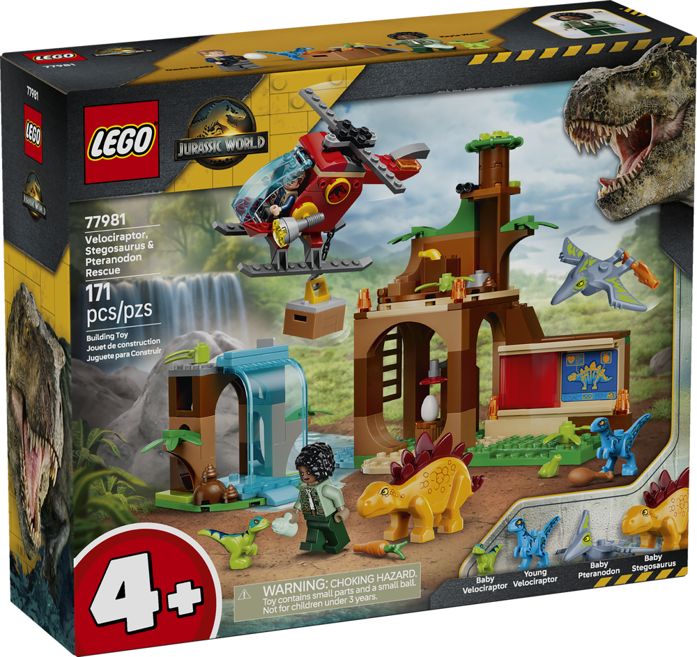 Velocirraptor, Stegosaurus y Pteranodon: Misión de Rescate