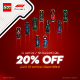 ¿Por qué conformarte con uno cuando puedes tenerlos todos? Descubre el Combo LEGO® Speed Champions con 10 autos de Fórmula 1 y vive la emoción de construir, jugar y coleccionar cada monoplaza icónico.
