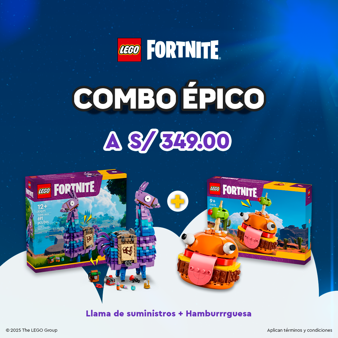 Combo Épico Fortnite: Llama de suministros (77071) y Hamburrrguesa (77070)