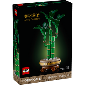 LEGO Botanical Bambú de la Suerte 10344 planta decorativa para adultos con maceta y peana efecto madera