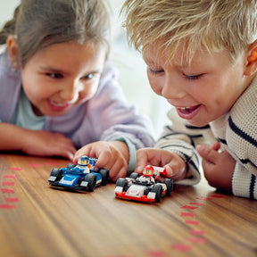 LEGO® City Coches de F1® Williams Racing y Haas 60464, set de 2 coches de carreras de juguete con minifiguras de pilotos para niños a partir de 4 años