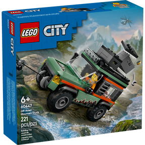 LEGO City Todoterreno 4x4 de Montaña 60447 con minifigura de aventurero y equipo de exploración